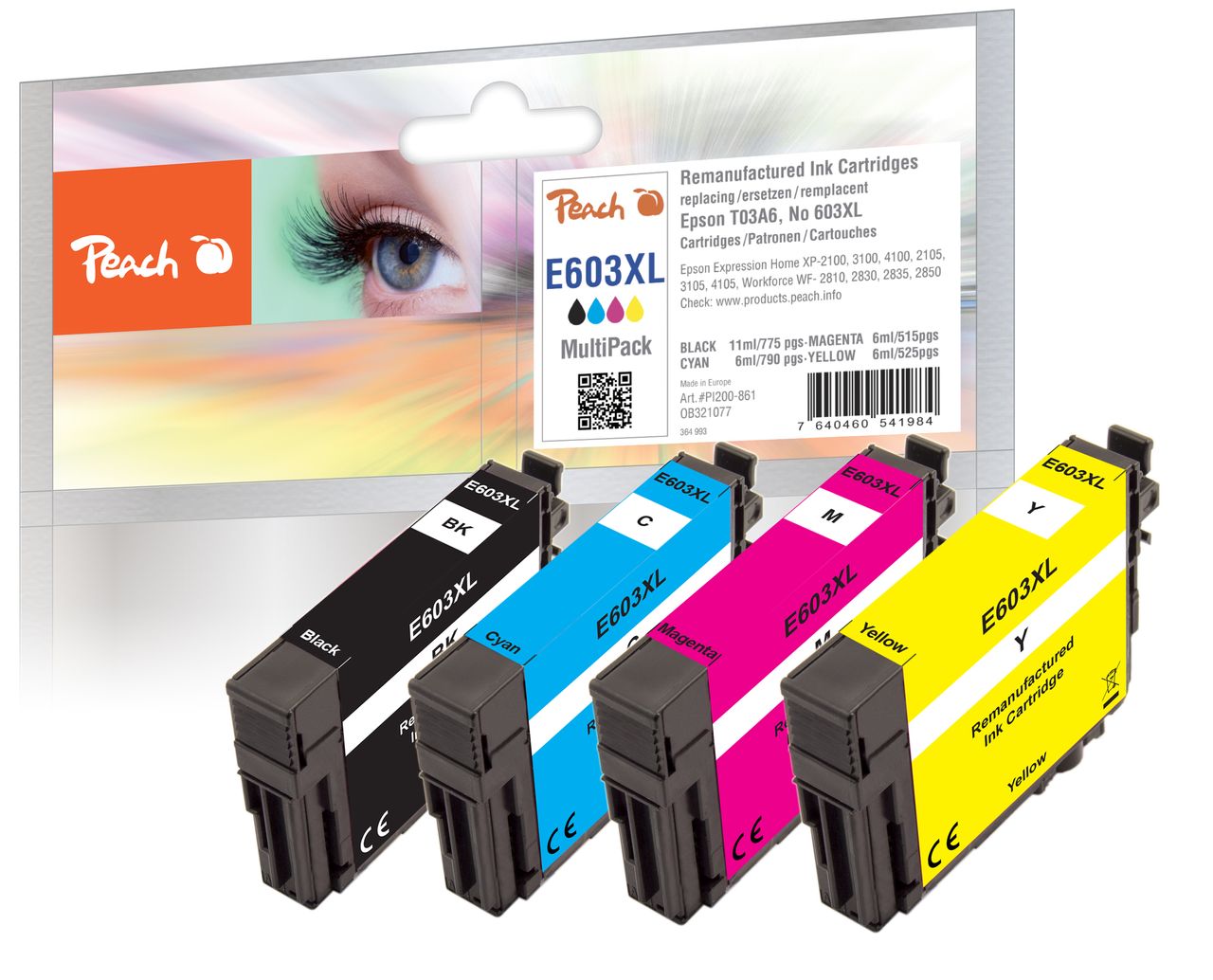Peach Spar Pack Tintenpatronen ersetzt Epson No. 603XL