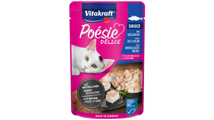 Vitakraft Katzennassfutter Poésie® Déli Sauce + Seelachs 85 g