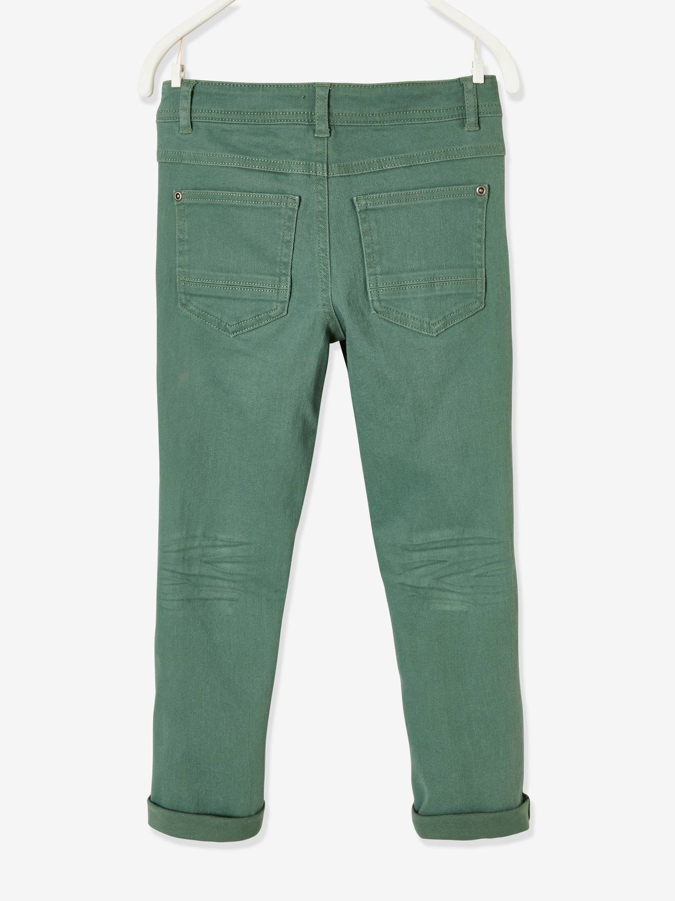 Pantalon slim MorphologiK tour de hanches LARGE garçon acajou