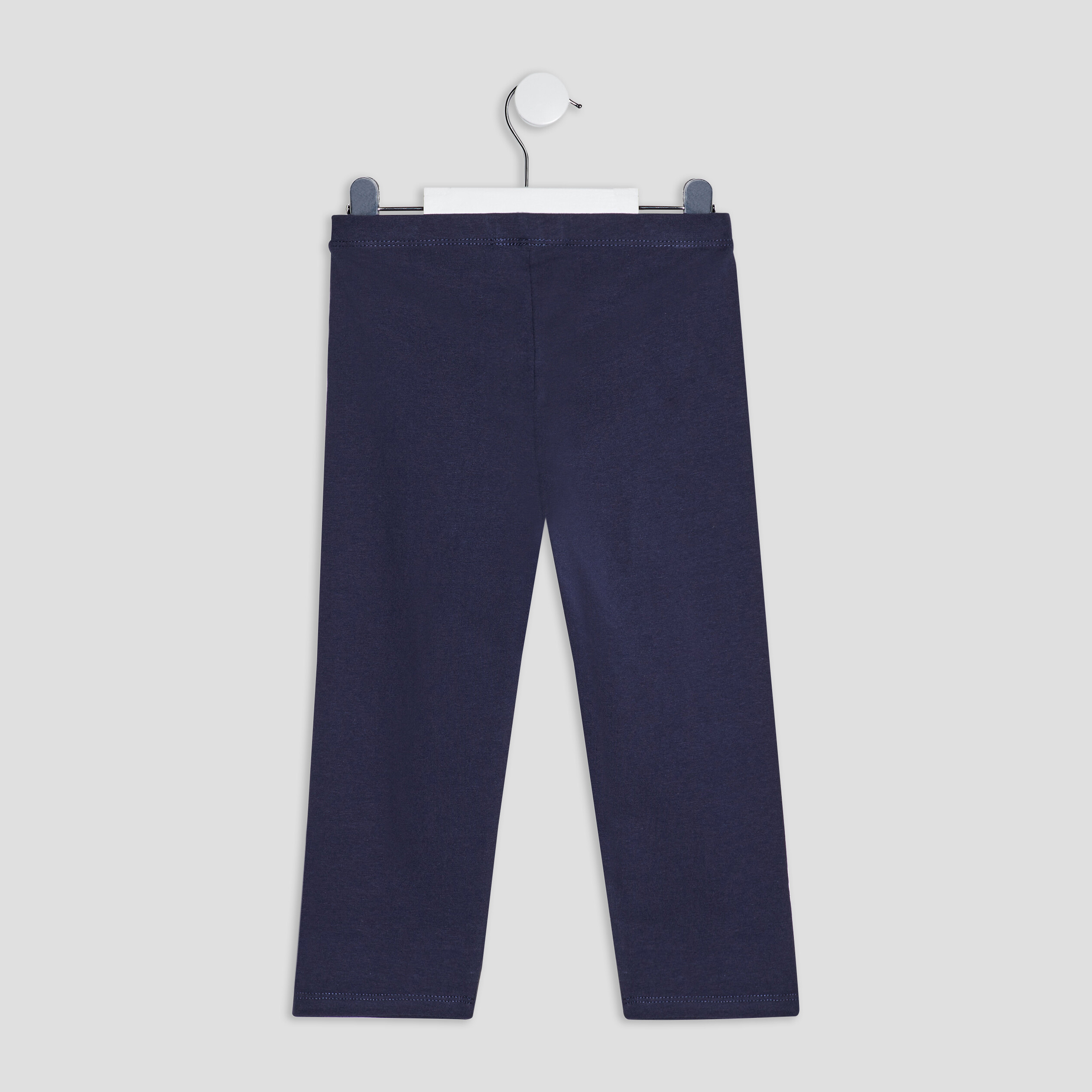 Legging en coton 7 8ème bleu marine fille | La Halle