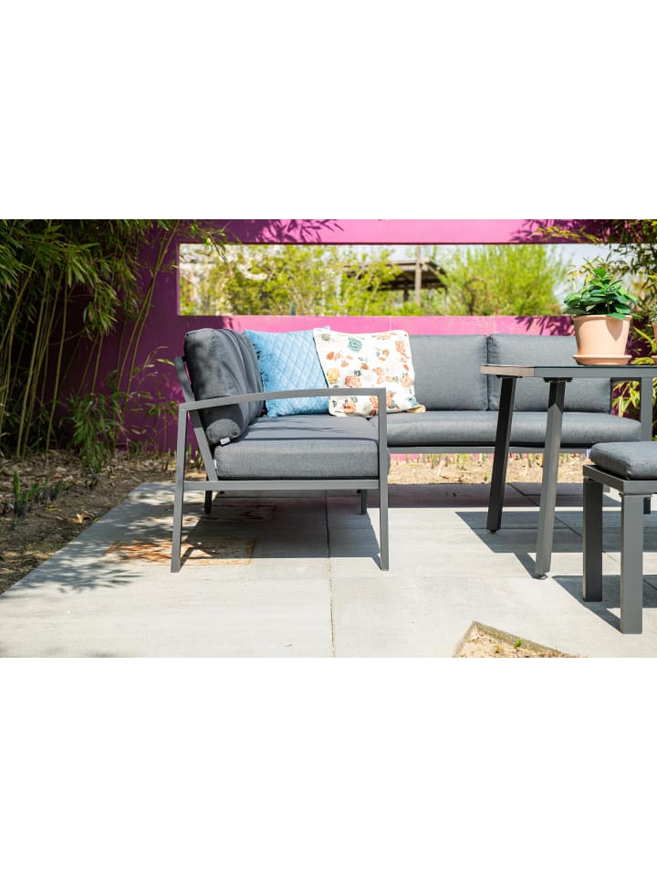 GMD Living Gartenmöbel Sitzgruppe Set WELLINGTON inkl. 1 Sitzbank in Farbe Schwarz günstig kaufen onesize