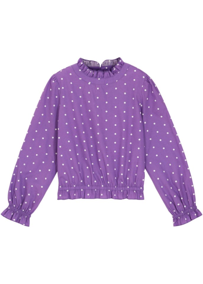 Mädchen Bluse mit Stehkragen
