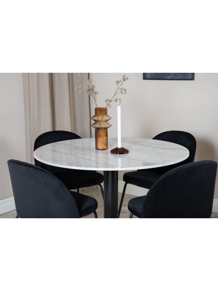 ebuy24 Essgruppe Estelle 80 (5-teilig) Schwarz 106 x 106 cm günstig kaufen onesize