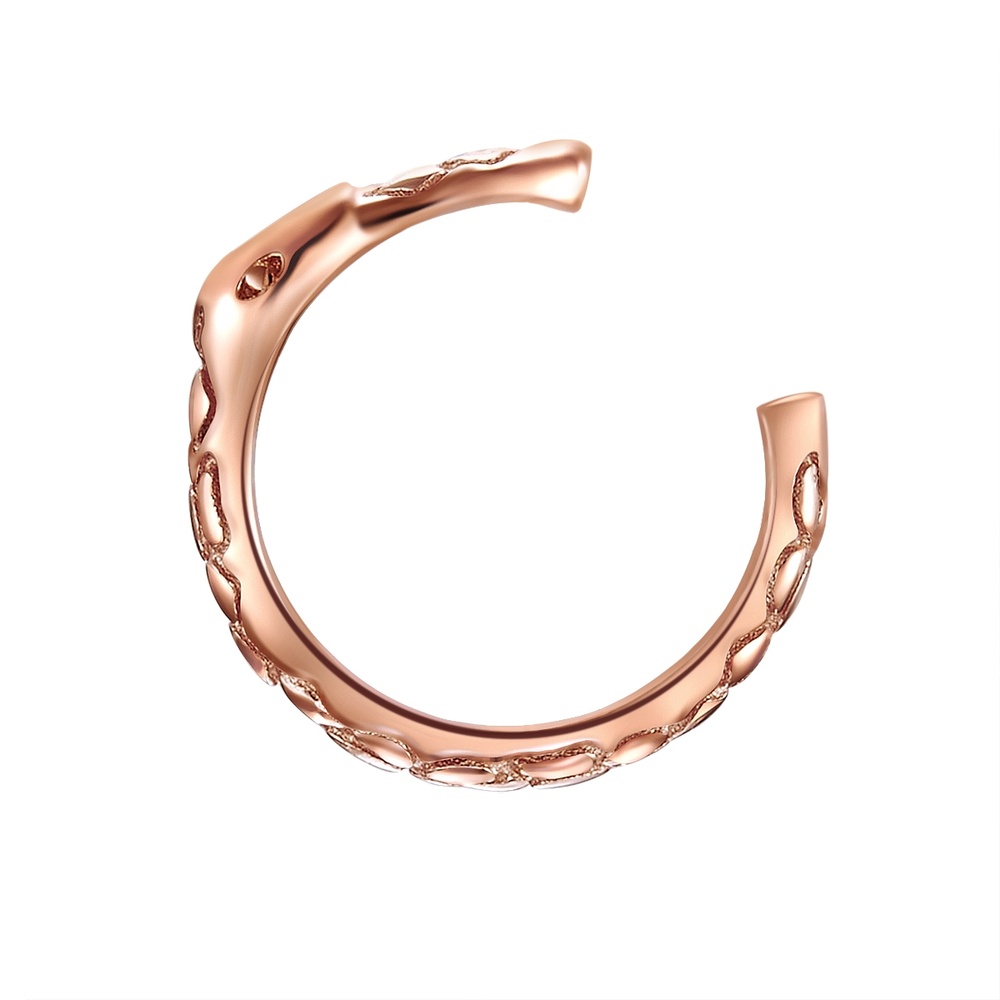 Glanzstücke München Manchette d'oreille en argent Tête de serpent Argent sterling en Or rose Boucles d'oreilles