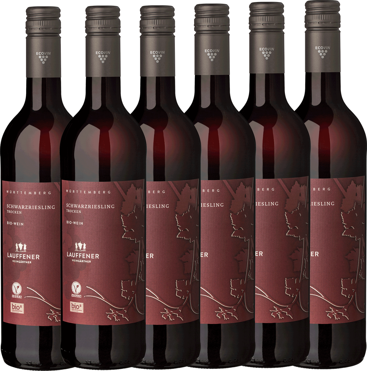 Lauffener Weingärtner eG Lauffener ECOVIN Schwarzriesling trocken QbA 0,75l - 6er Karton