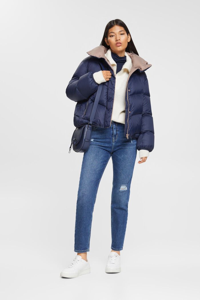 High-Rise Boyfriend Jeans mit Ripped-Details