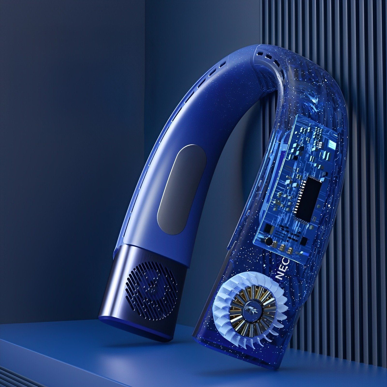 Suzakuin Mini USB-Ventilator Tragbarer Nackenventilator mit LCD-Display und TEC-Kühlsystem