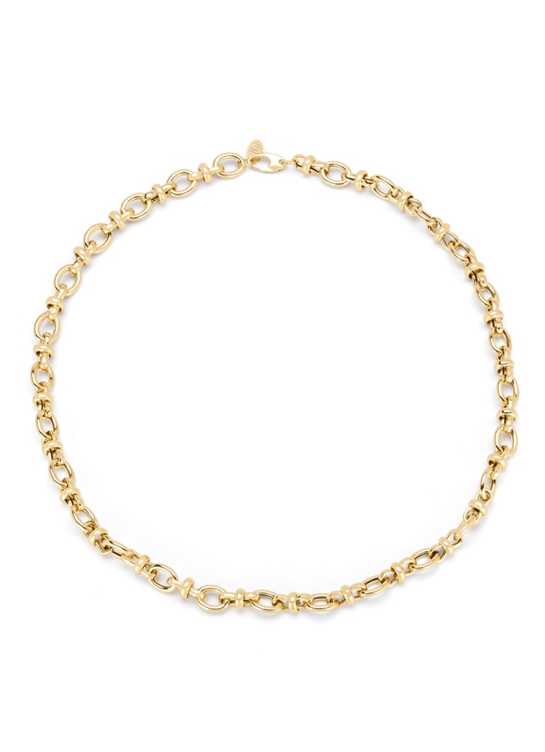 Diamond Point Yellow gold link necklace Timeless Treasures 45 cm