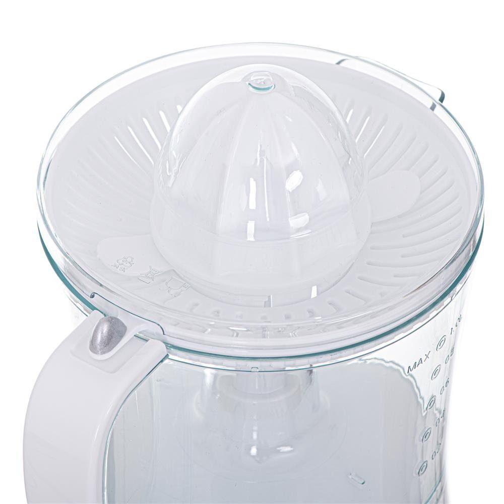 Adler Zitruspresse AD 4009, 60 W, 1L, 2 Presskegel, Saftpresse, Entsafter, Orangenpresse, weiß