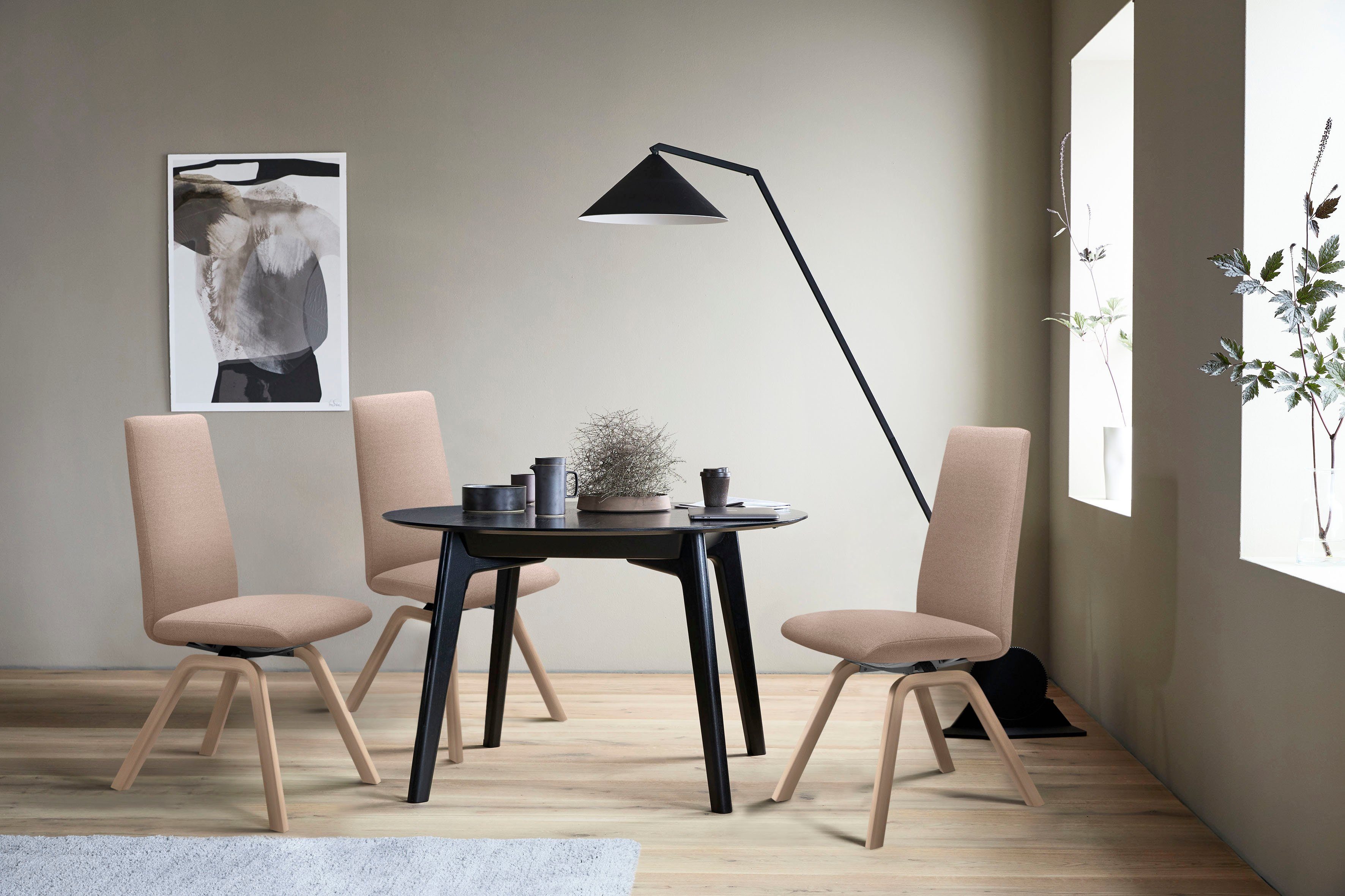 Stressless® Polsterstuhl Laurel, High Back, Größe M, mit schräggestellten Beinen in Eiche gekalkt