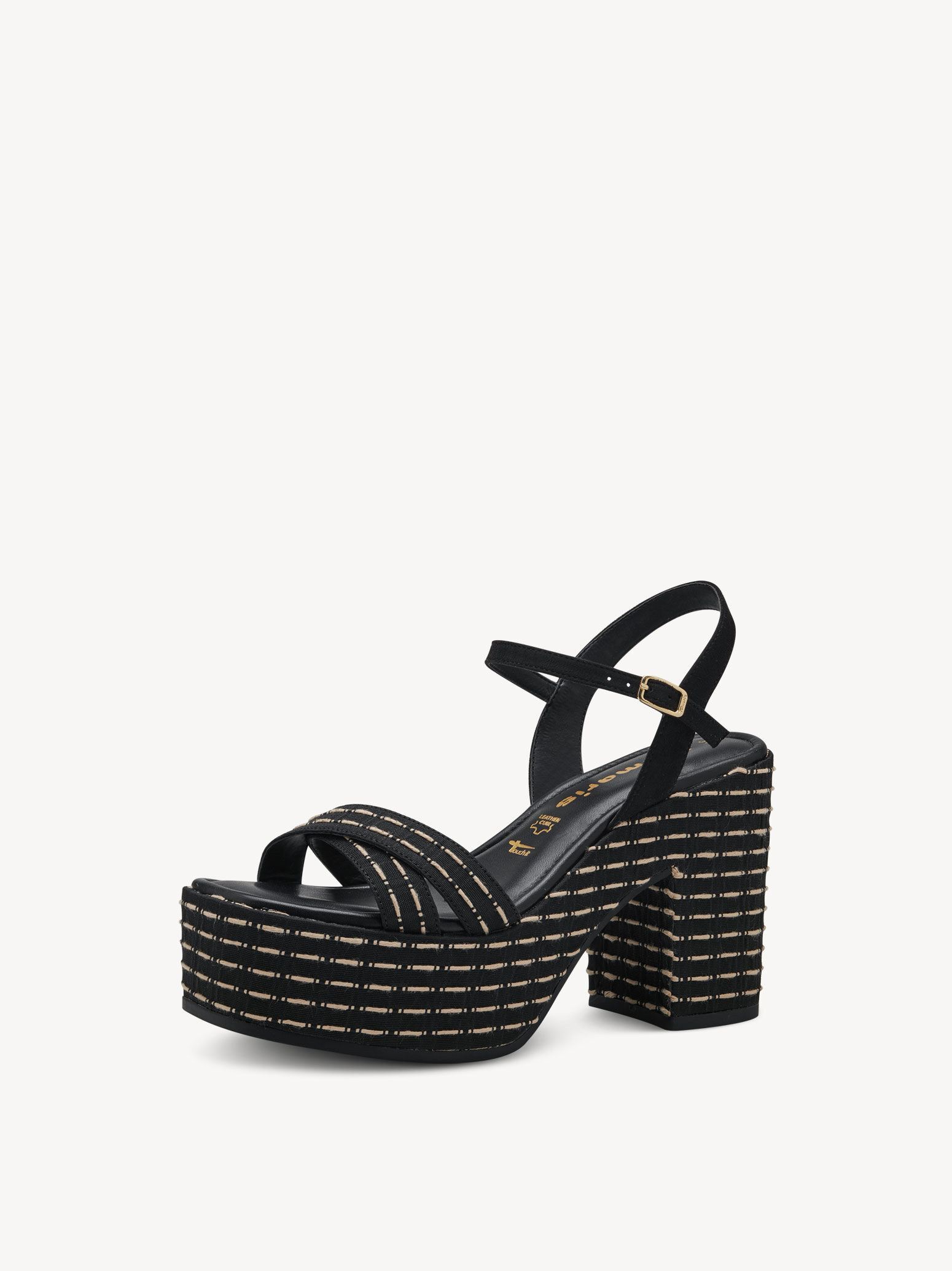 Sandale à talon - noir