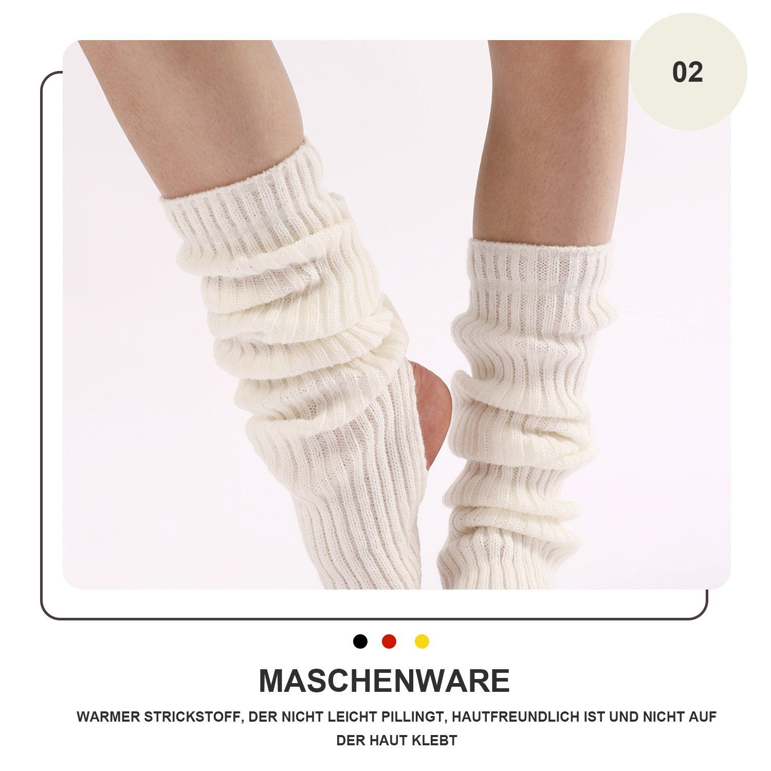 MAGICSHE Beinstulpen Beinwärmer Thermo-Strick-Beinlinge (Geeignet für Jugendliche und Erwachsene) 1980er Jahre