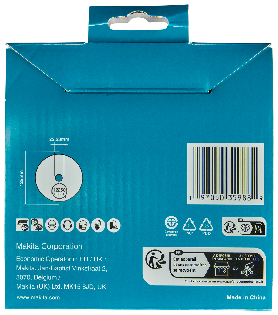Makita Tilbehør D-80226 Diamak Diamantslibeskive 125x22,23mm