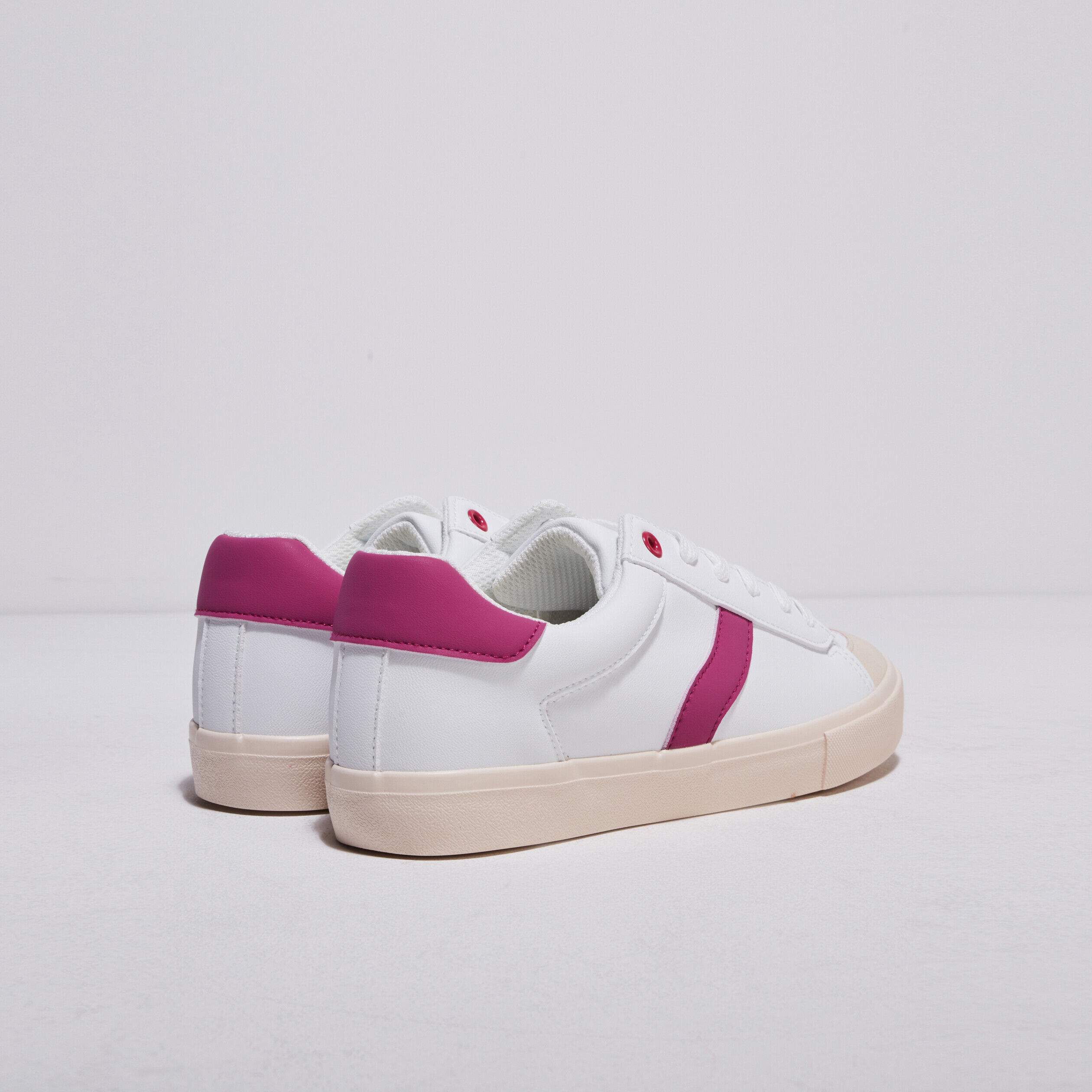 Tennis plates à lacets rose fushia femme | Cache Cache