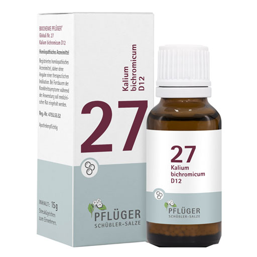BIOCHEMIE Pflüger 27 Kalium bichromicum D 12 Glob.  15 g  Globuli