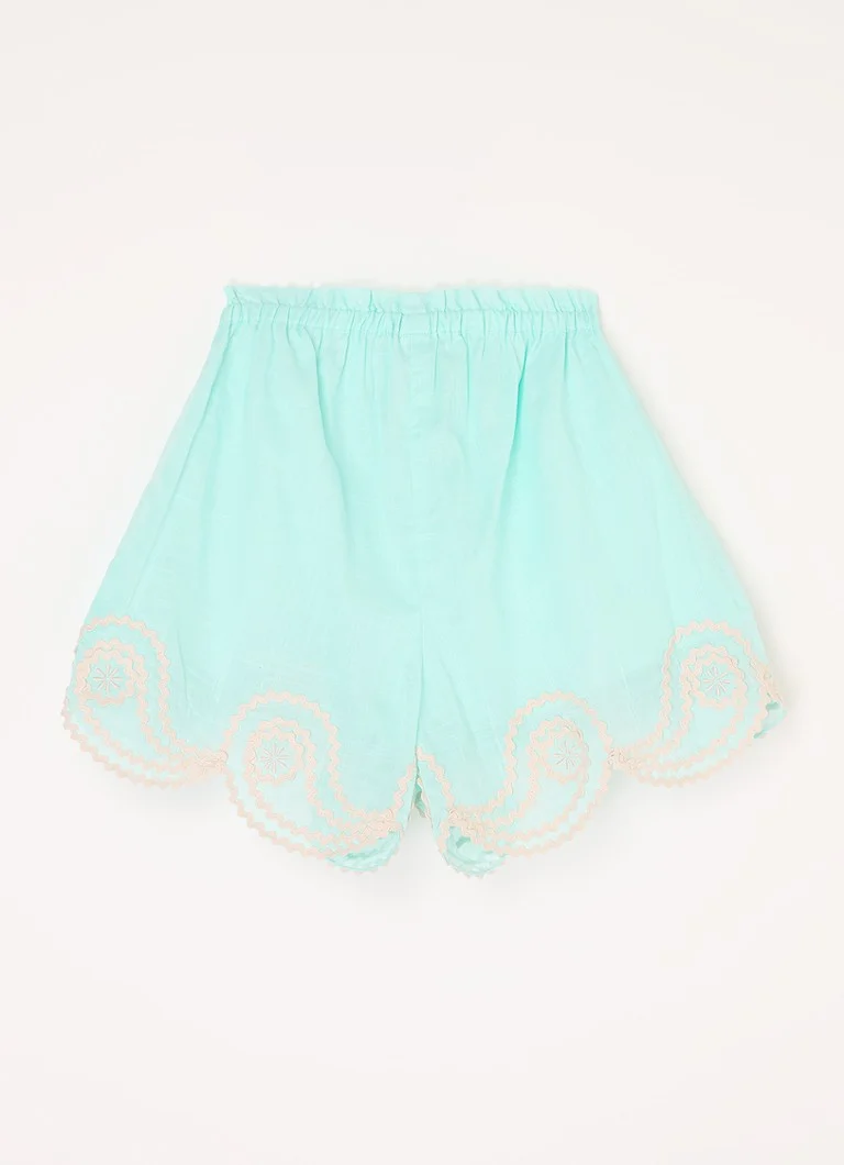 Pantaloni scurți cu croi larg Zimmermann Waverly și broderie