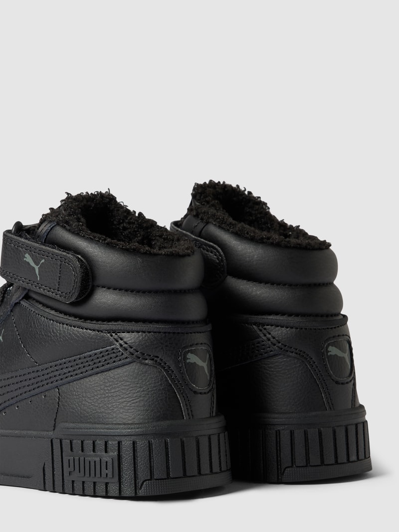 High Top Sneaker aus Leder-Mix Modell 'CARINA' in schwarz