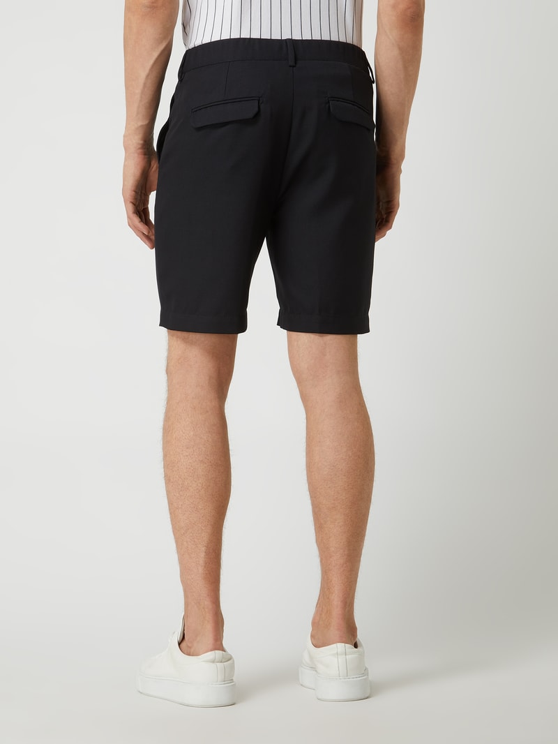 Chino-Shorts mit Logo-Detail Modell 'Nerve' in marineblau