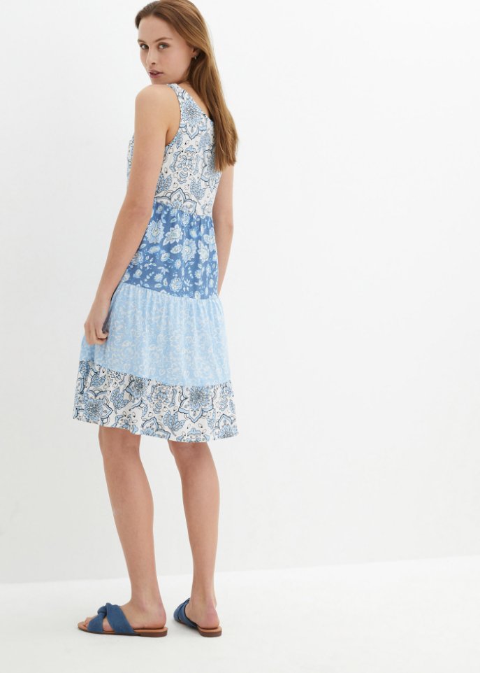 Baumwoll Jerseykleid, kurz