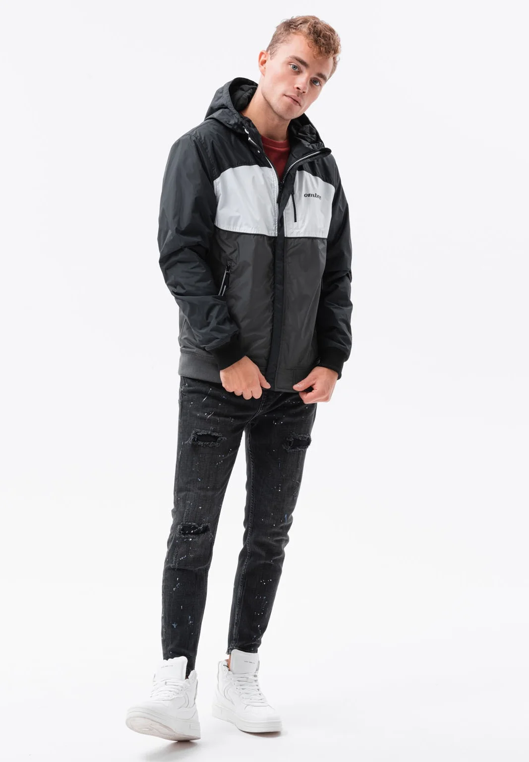 Chaqueta de entretiempo ombré