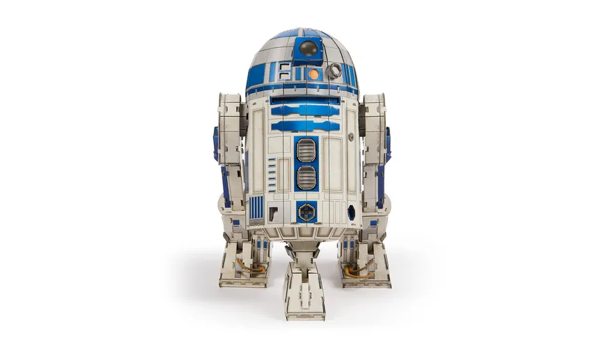 Spin Master - 4D Build - Star Wars R2-D2 - detailreicher 3D-Modellbausatz aus hochwertigem Karton, 201 Teile