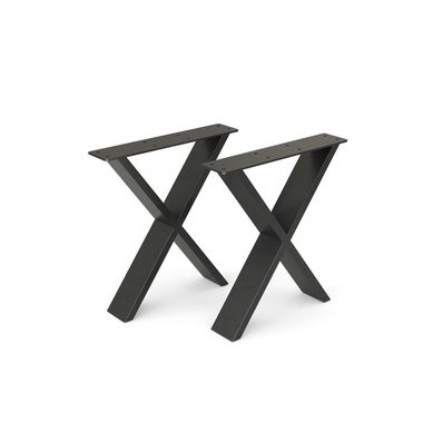 Vicco Tischbein Tischkufen X-Form LOFT 42cm 2-er Set