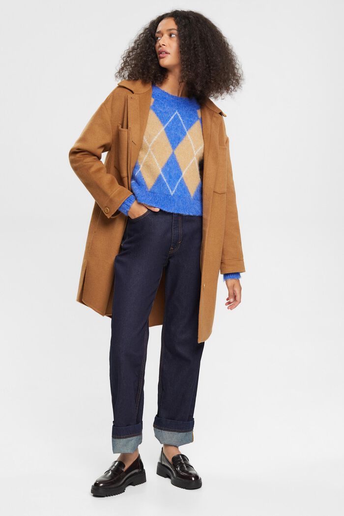 Pullover aus Wollmix mit Argyle-Muster