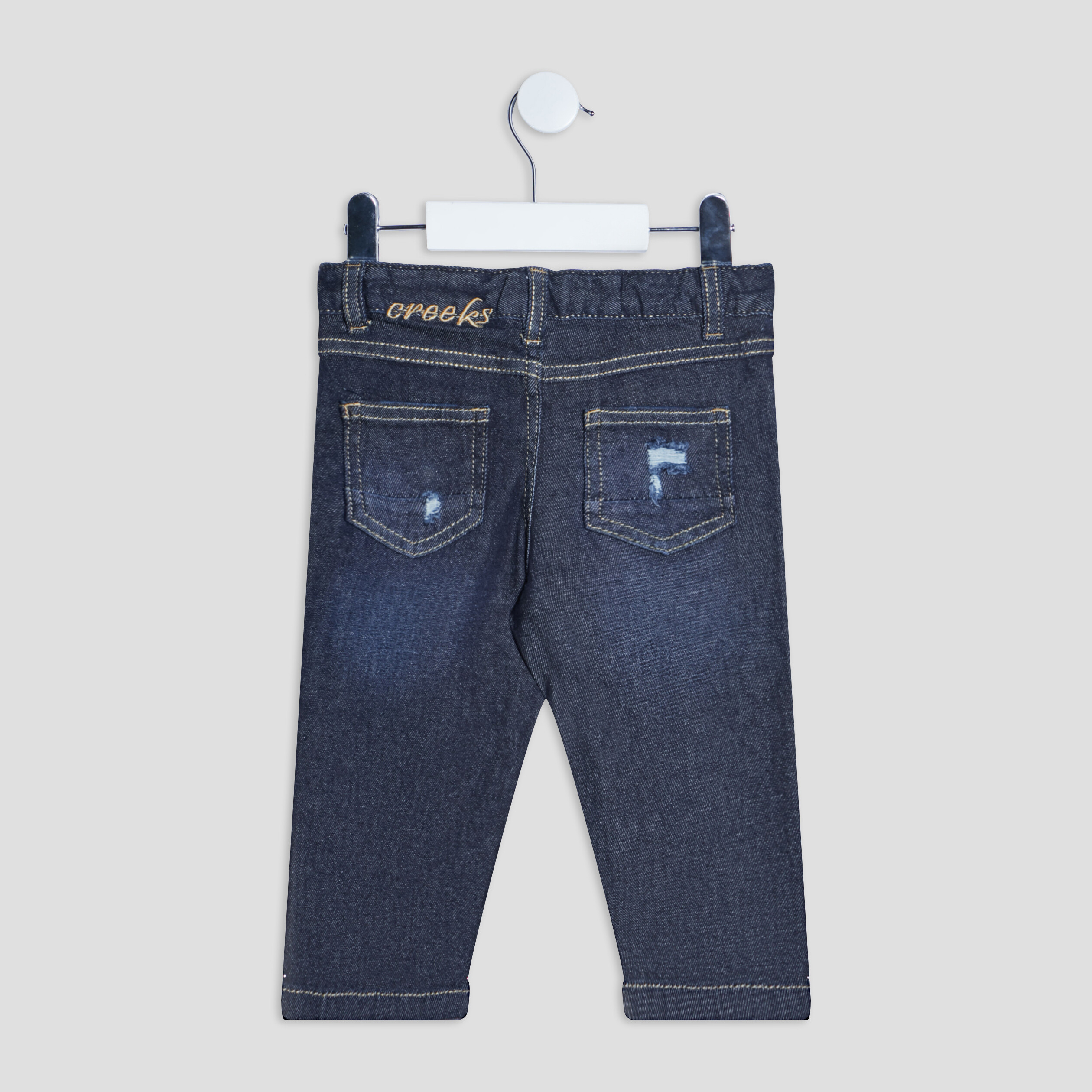 Jeans regular taille élastiquée Creeks denim brut bébé garçon | La Halle