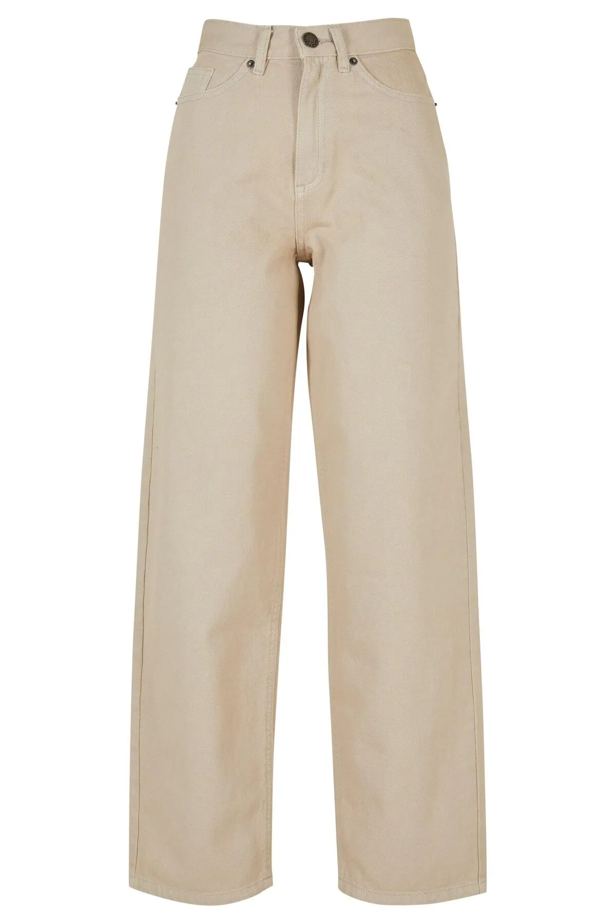 Urban Classics  Damen Denim-Hose im 90er-Jahre-Stil mit hoher Taille und weitem Bein