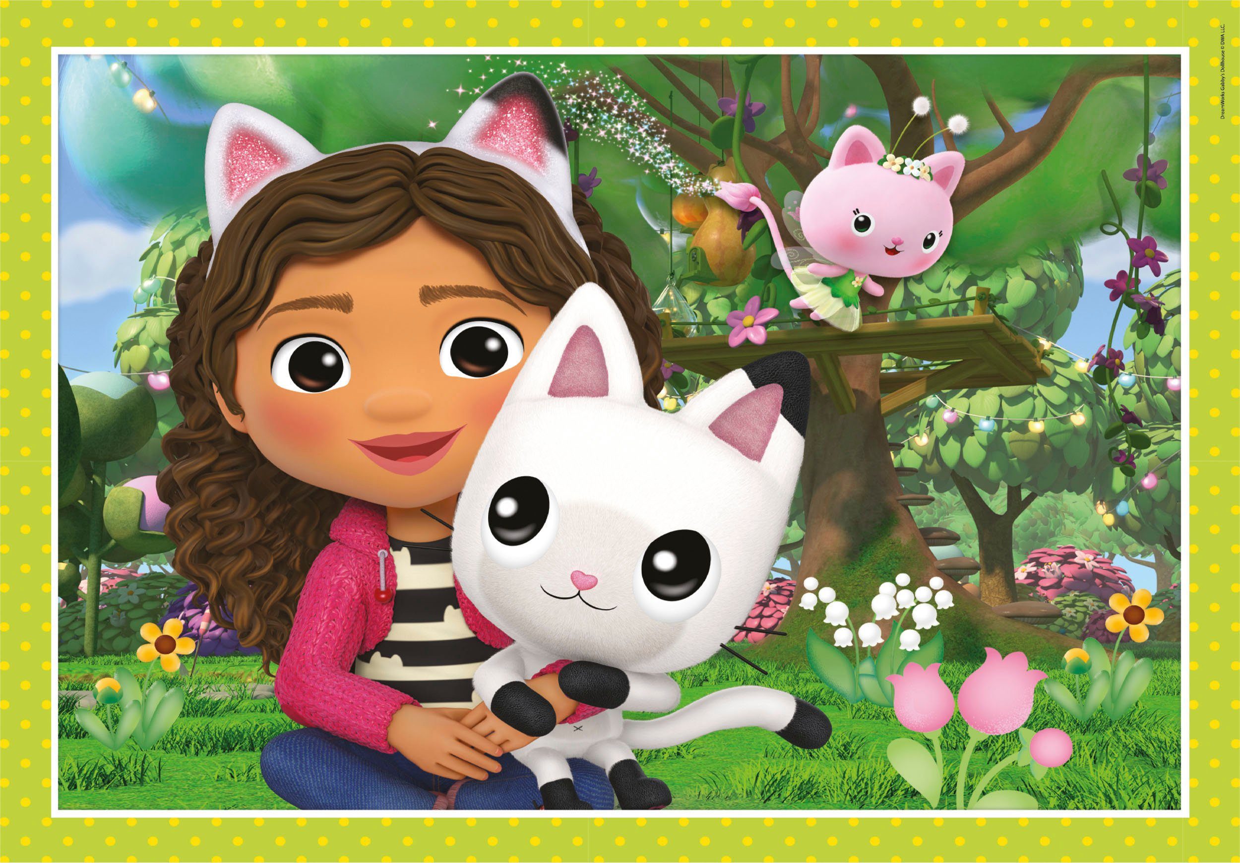 Clementoni® Puzzle Supercolor, Gabby's Puppenhaus - 4 Puzzles, 72 Puzzleteile, Made in Europe; FSC® - schützt Wald - weltweit