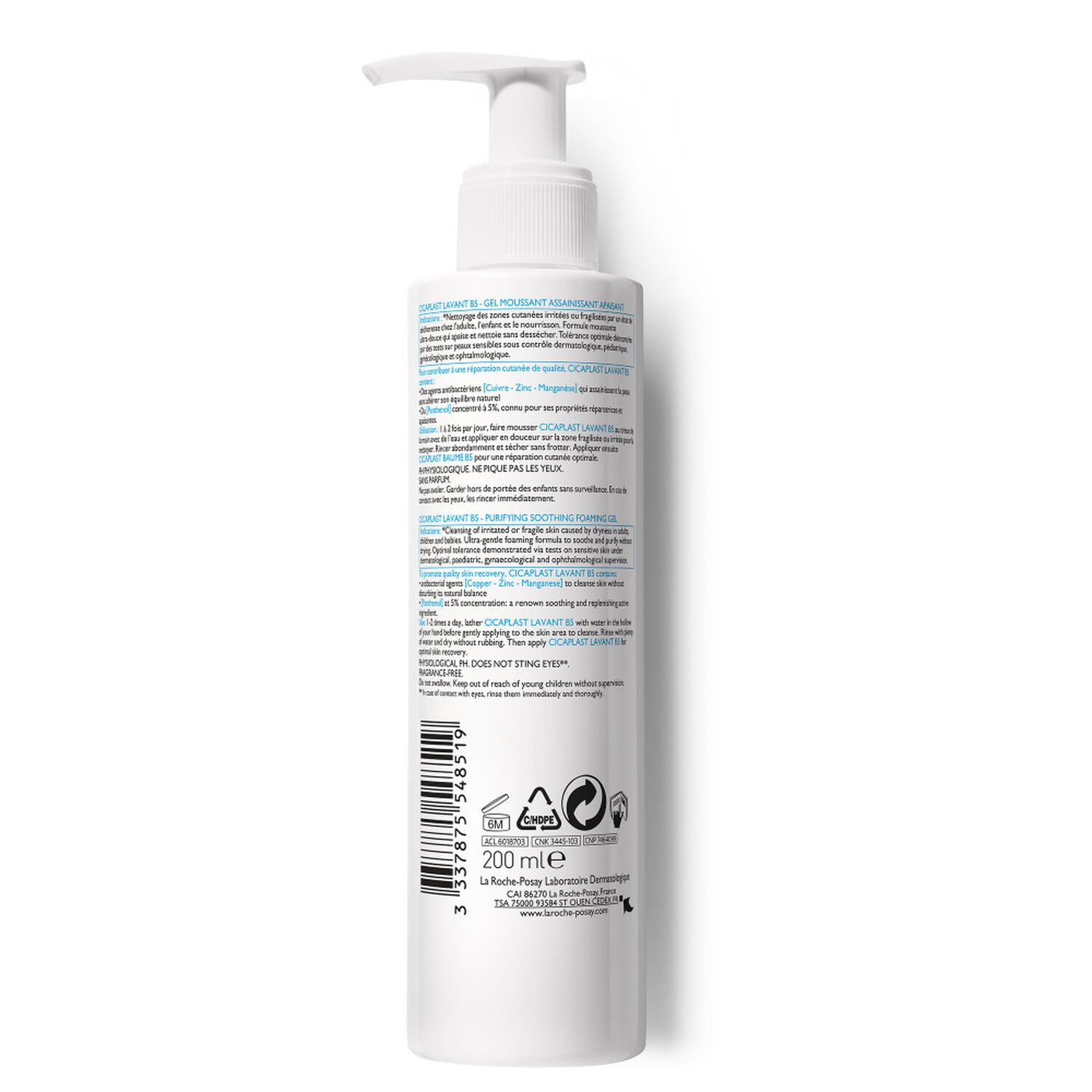 la roche-posay Cicaplast Lavant B5 Gel Moussant 200 ml