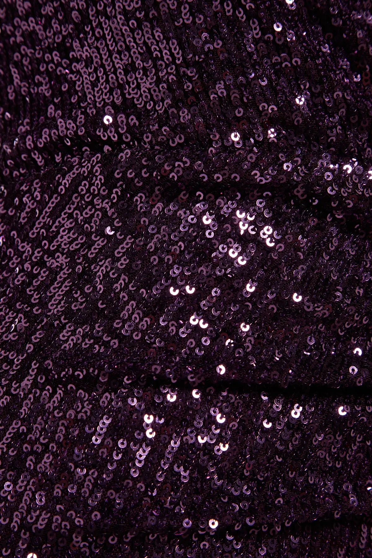 Trendyol Collection  Elegantes Abendkleid mit drapierten Pailletten in Pflaume TPRAW20EL0505