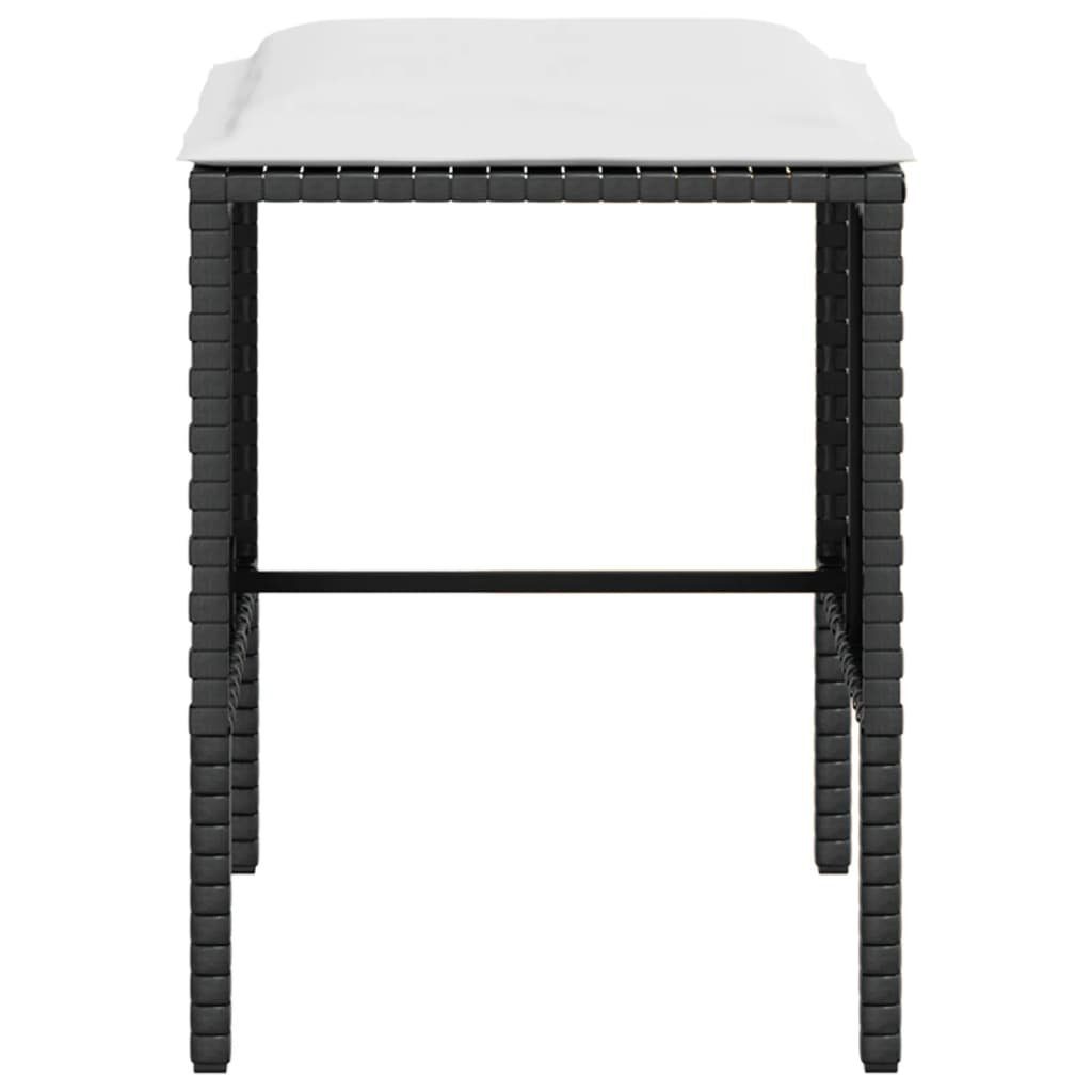 vidaXL Gartenlounge-Set 5-tlg. Sofagarnitur in L-Form mit Kissen Poly Rattan Schwarz, (5-tlg)