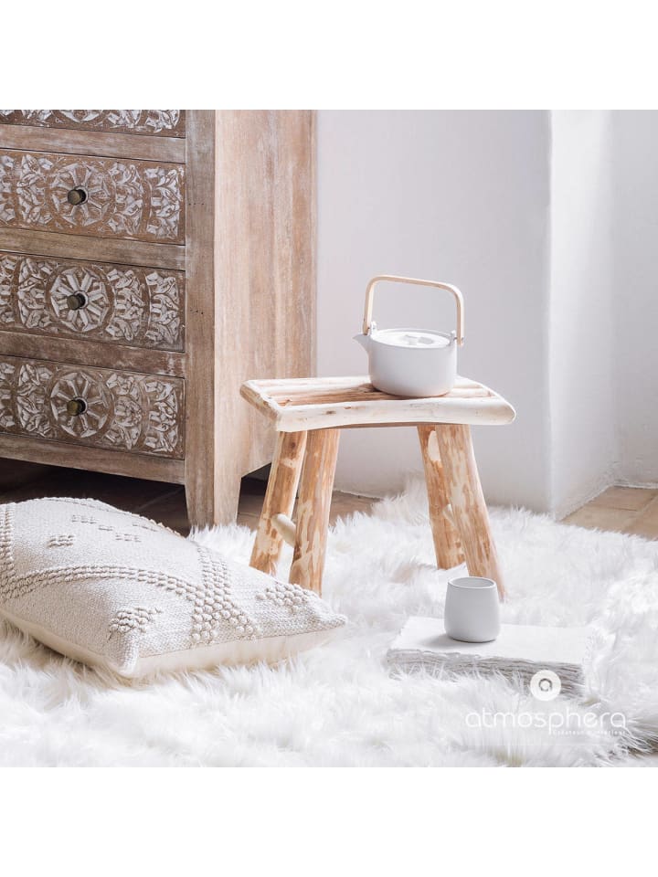 Atmosphera Créateur d'intérieur Holzhocker in beige günstig kaufen onesize