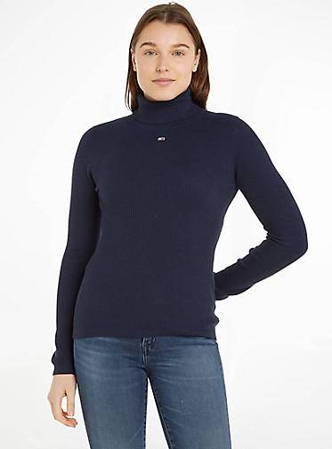 TOMMY-JEANS Damen Rollkragenpullover TJW ESSENTIAL TURTLENECK SWEATER