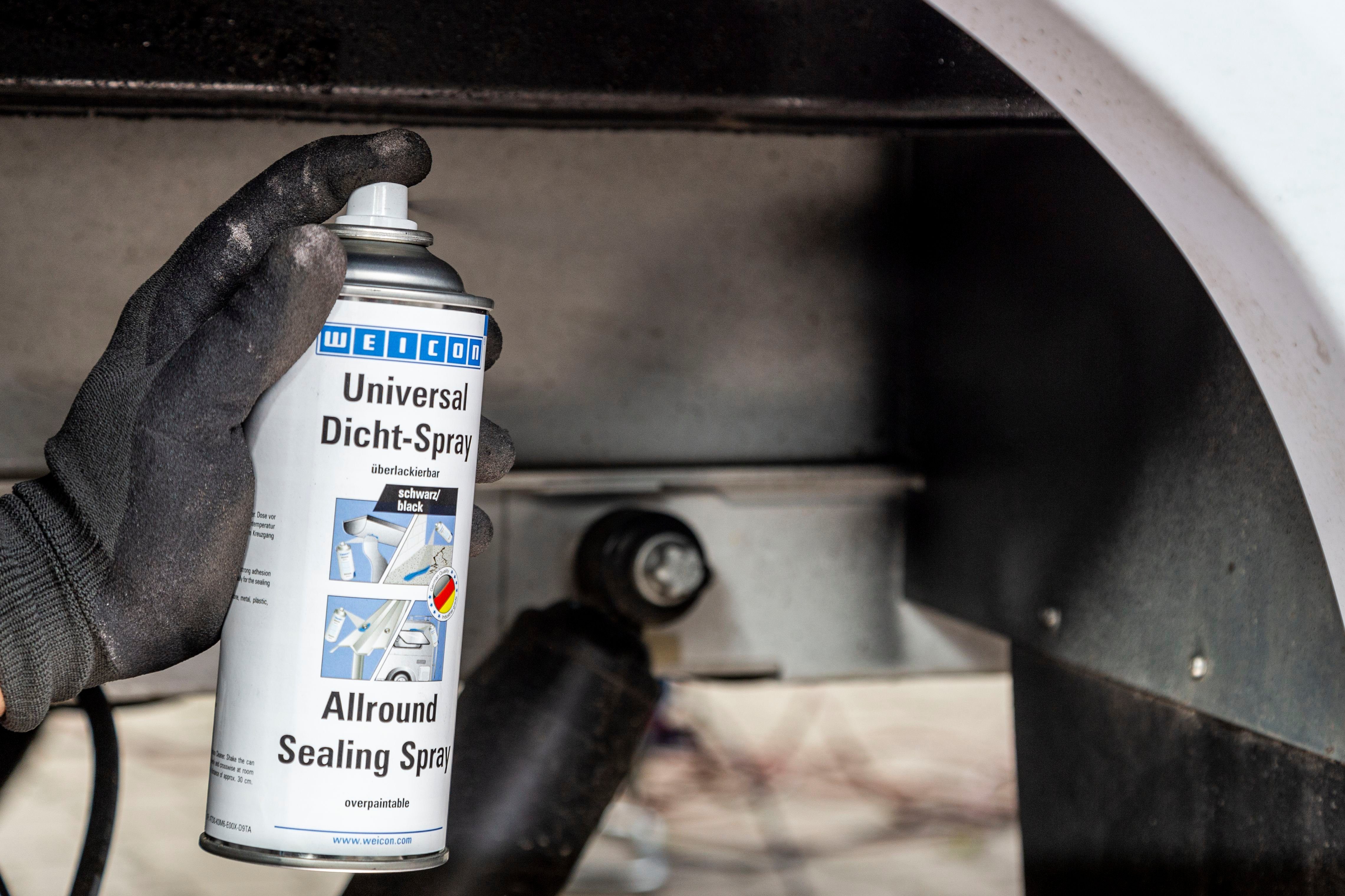 WEICON Dichtstoff Universal Dicht-Spray, sprühbarer Kunststoff zum Abdichten, 400 ml, Überlackierbar, Für Innen- und Außenbereiche