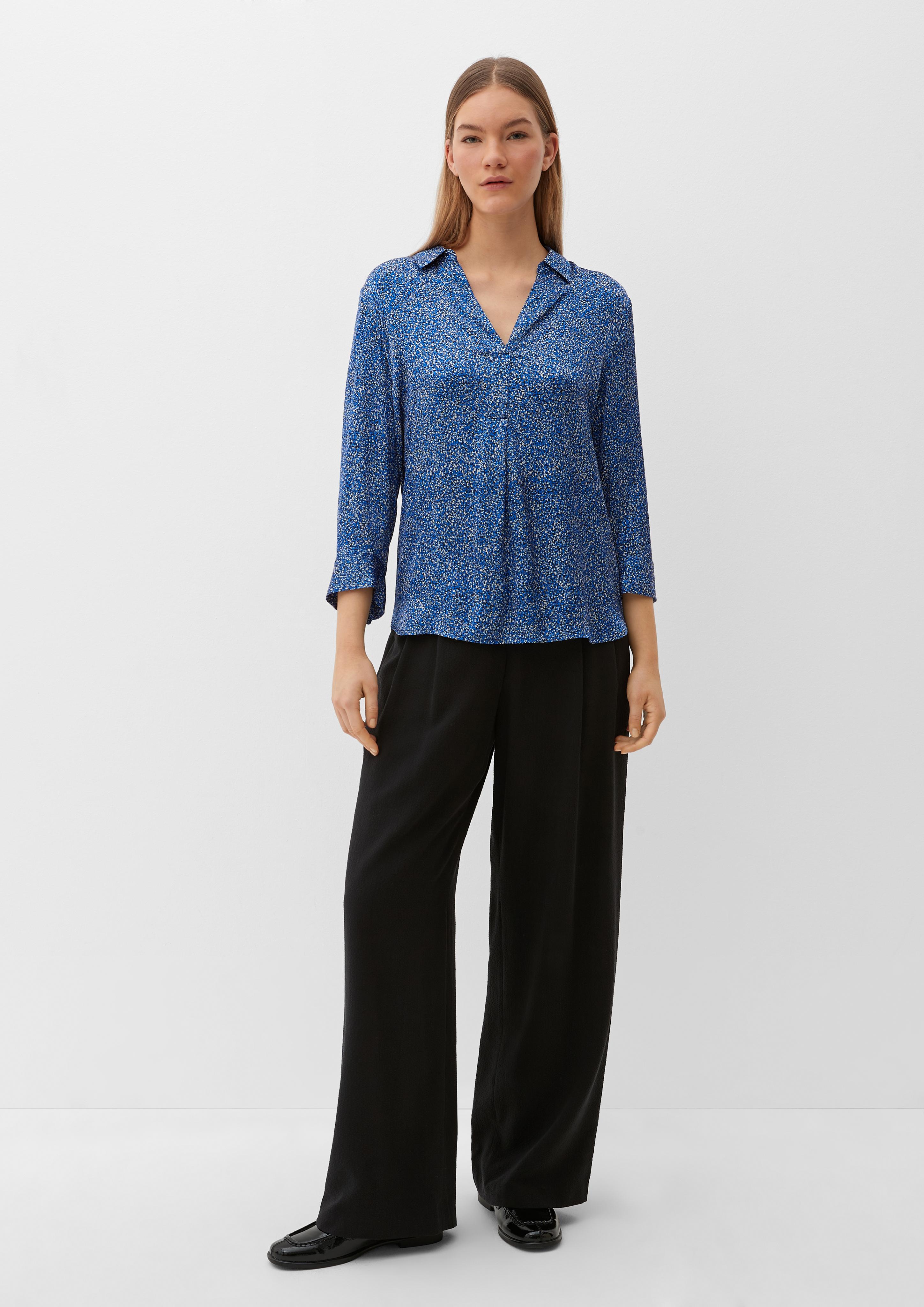 Viskosebluse mit Polokragen  2129232-59A0
