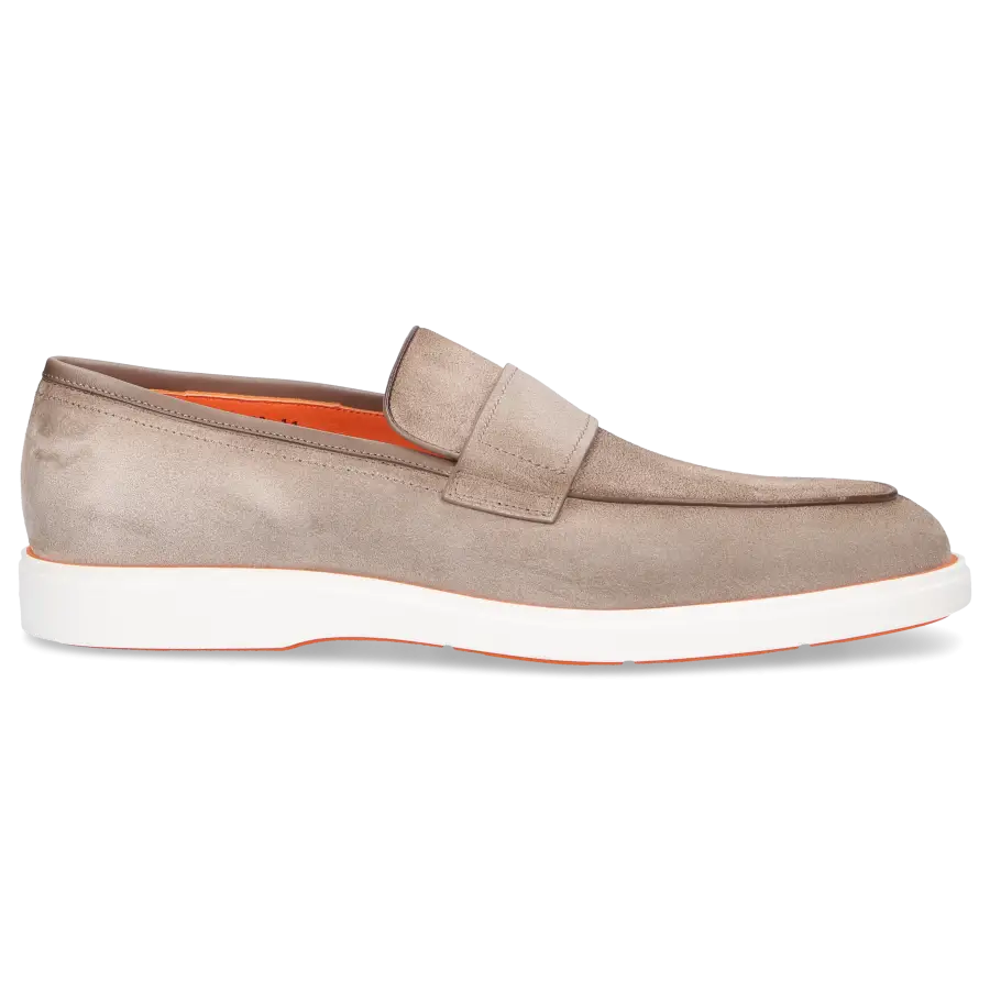 Santoni - Loafer 17101 Veloursleder - beige