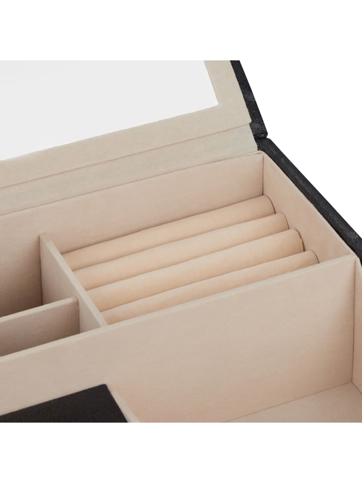 relaxdays Schmuckkästchen in Schwarz - (B)34 x (H)13 x (T)31 cm günstig kaufen onesize