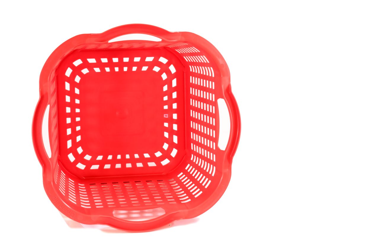GreenLife Uni-Korb 25 kg, 3 Stück, drehstapelbar, rot