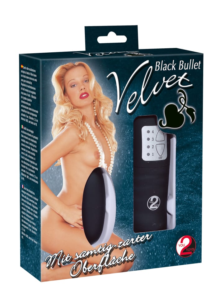 You2Toys Vibro-Ei Velvet Black Bullet in schwarz günstig kaufen 6 cm