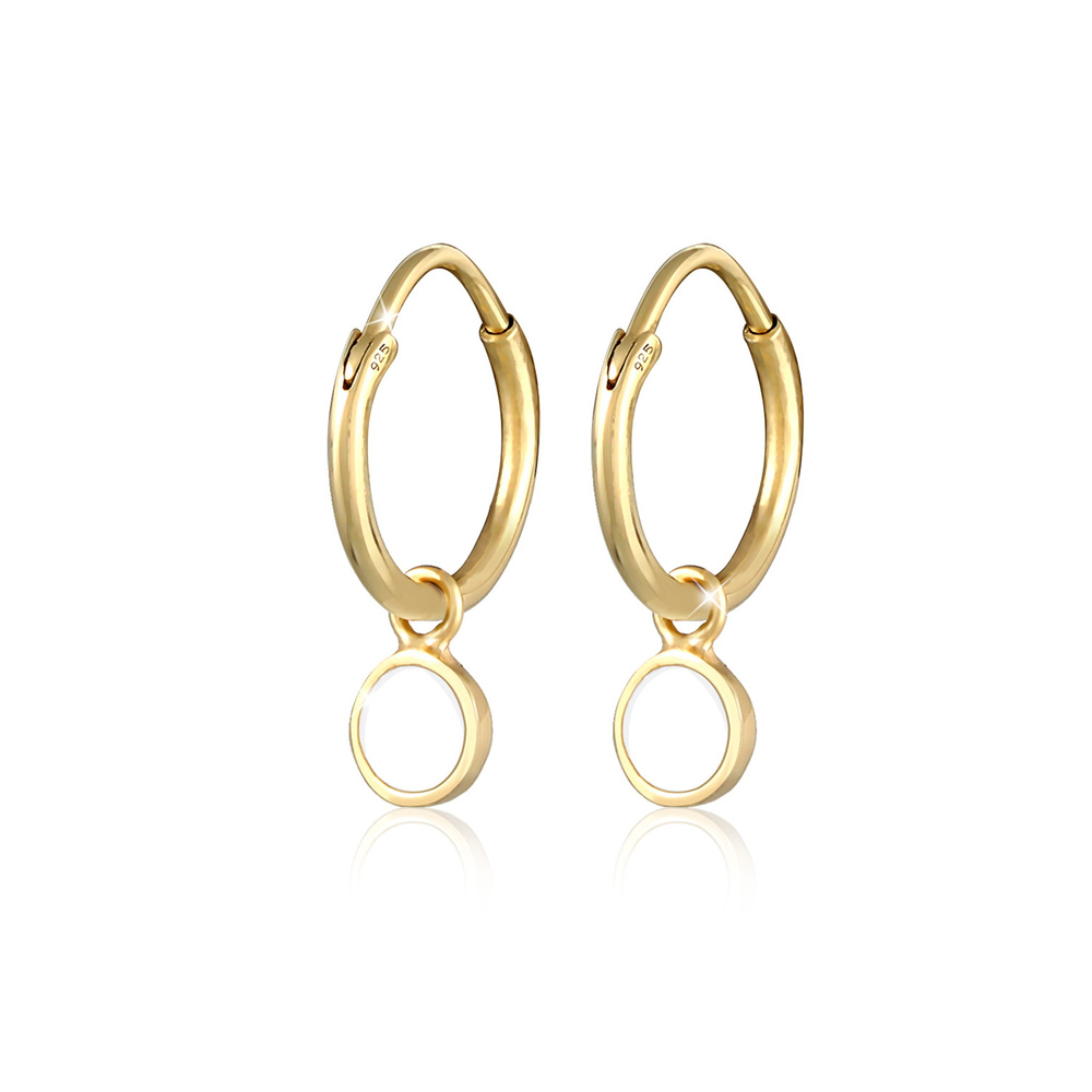Elli Elli Boucles d'Oreilles Créoles Basic Trend Blogger Minimal Boucles d'Oreilles Fe Boucles d'oreilles