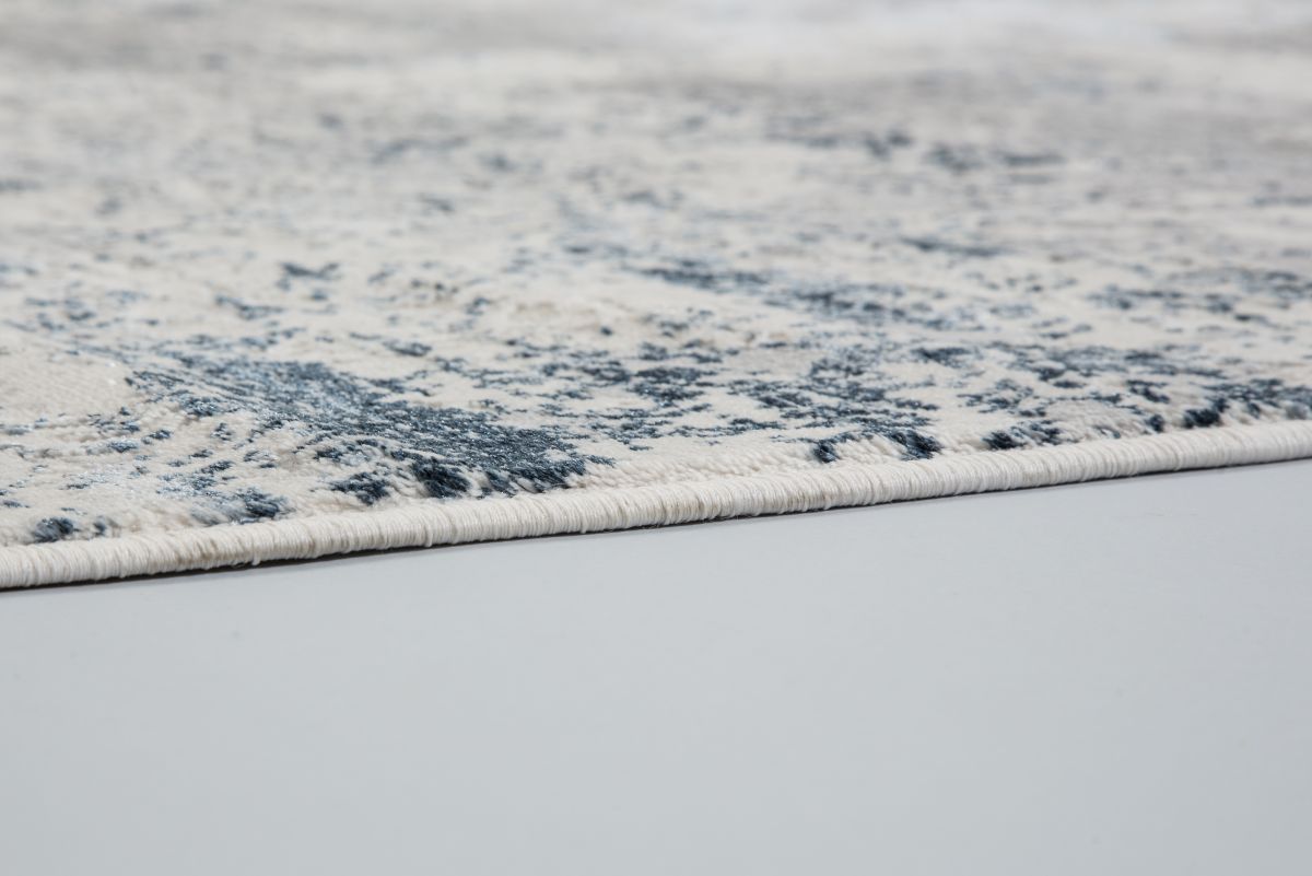 Webteppich Antea blau-creme Vintage 80x150
