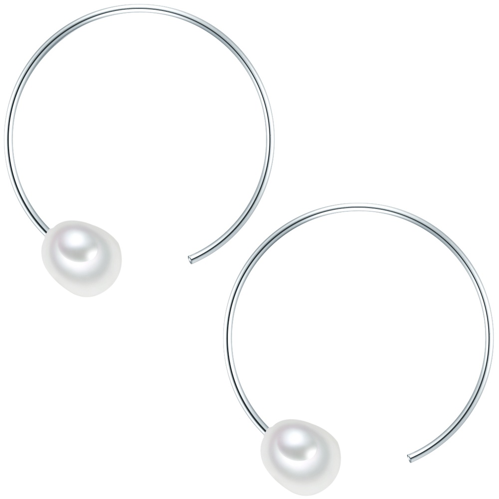 Valero Pearls Boucles d'oreille en perle Argent sterling Perle de culture d'eau douce en Argent Boucles d'oreilles