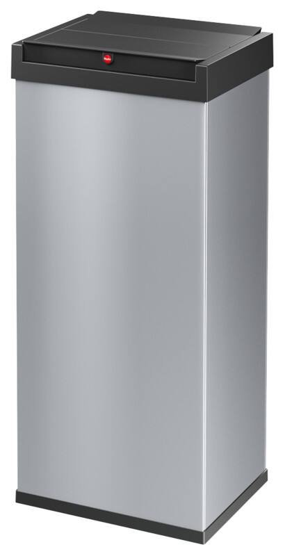 Hailo Big-Box Swing XL Abfalleimer mit Schwingdeckel 52 L Silber Kunststoff, Stahl