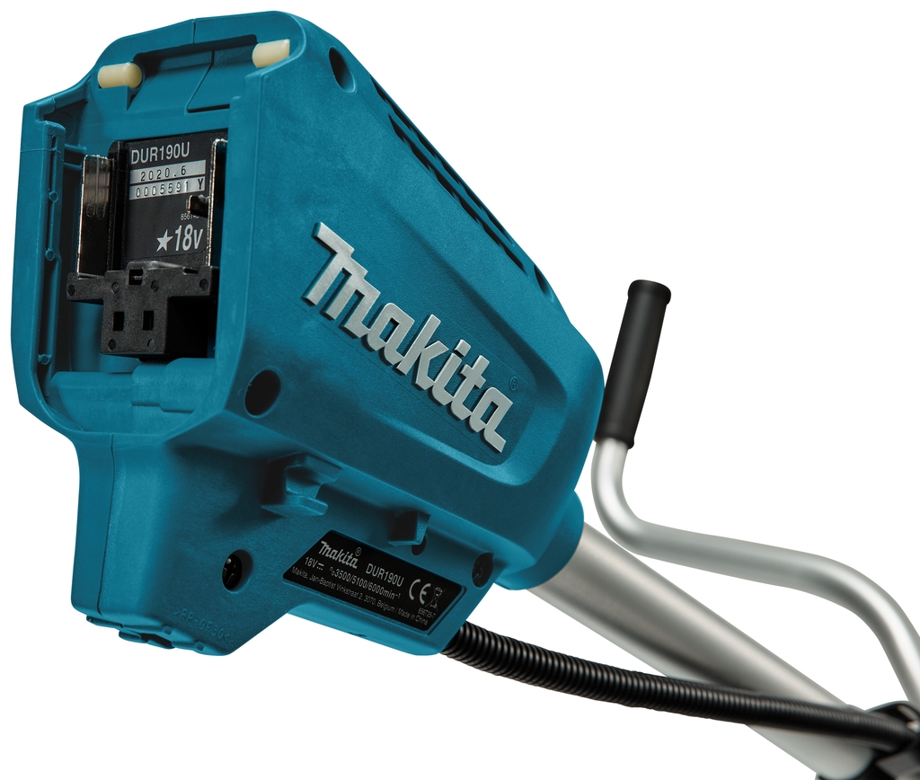 Makita DUR190UZX9 akkutrimmeri 18V U-kahvalla ja pikatäyttöisellä lankapäällä, ei sisällä akkuja ja laturia