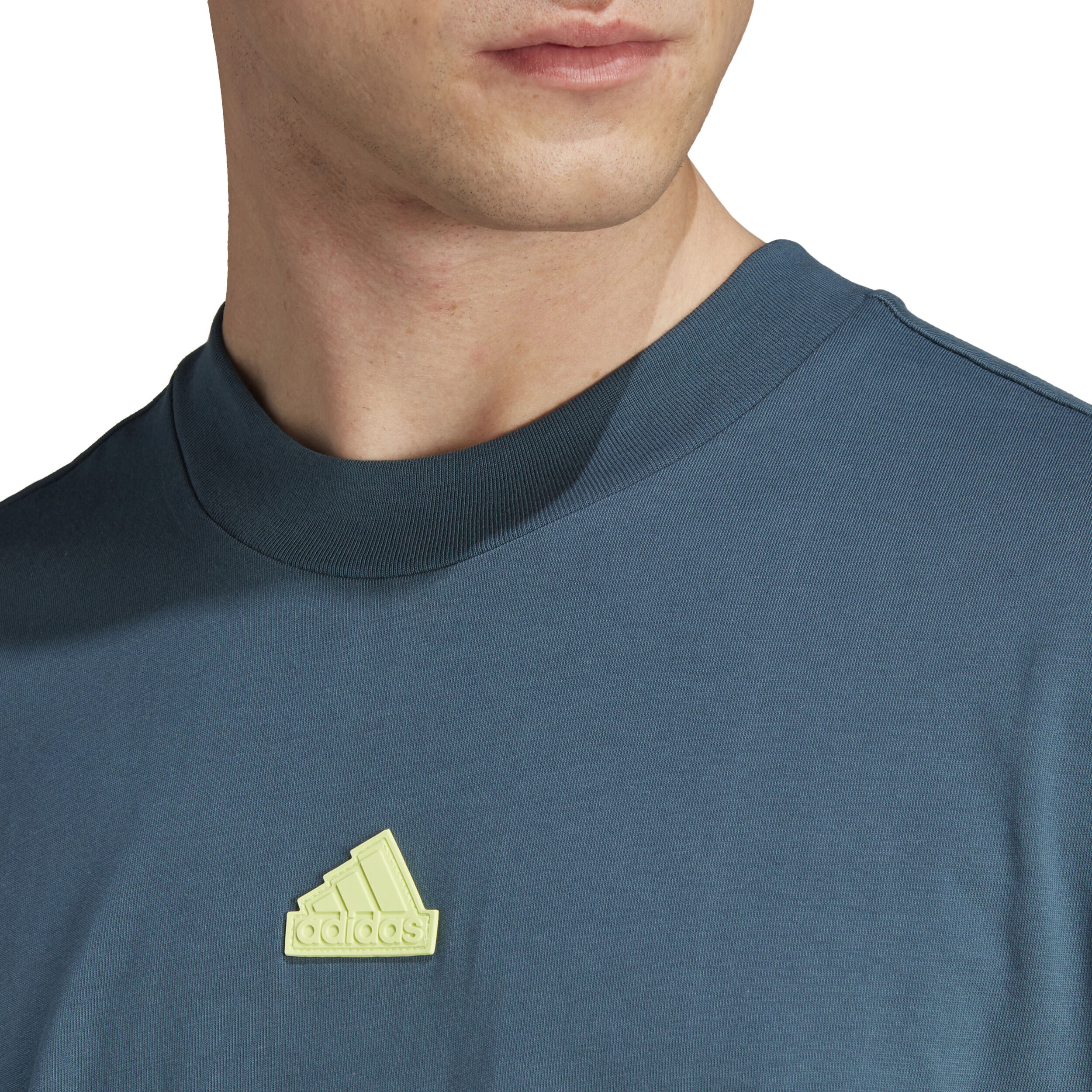 Future Icon 3 Stripes T-Shirt Herren - Dunkelgrau, Limette