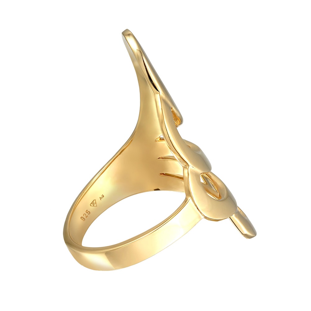 Nenalina Nenalina Bague Femmes déclaration basique vague géo en argent sterling 925 Bague