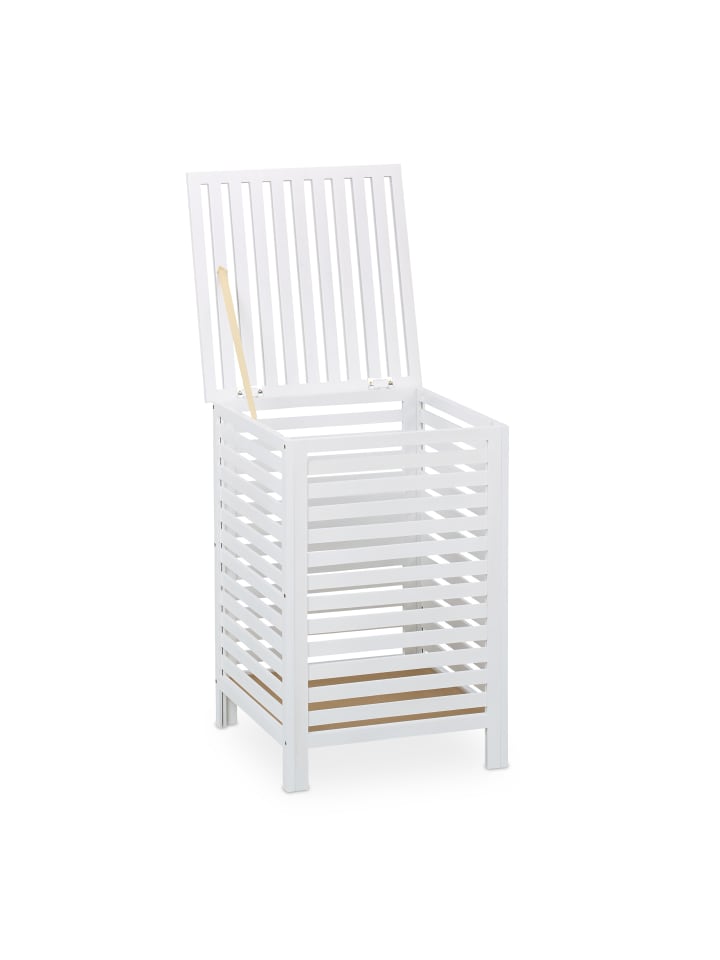 relaxdays Wäschetruhe in Weiß - (B)45 x (H)65,5 x (T)45 cm günstig kaufen onesize