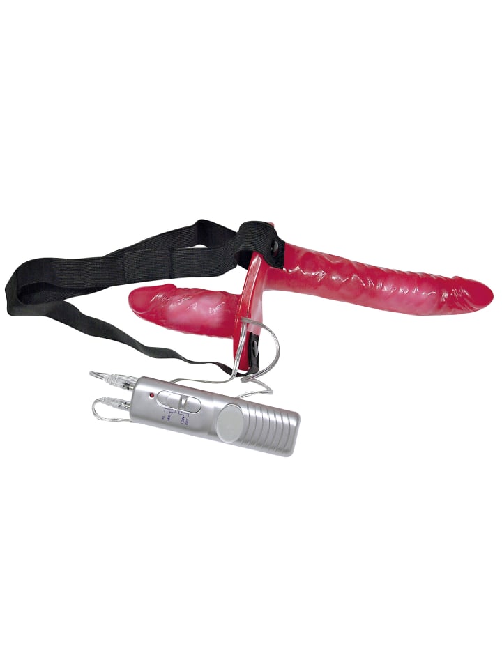 Bad Kitty Strap-On Duo in rot günstig kaufen 18 cm